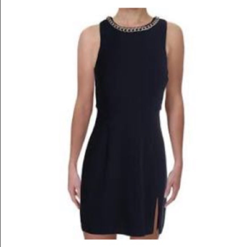 JULIE BROWN LAURIELLA EMBELLISHED SLEEVELESS DRESS